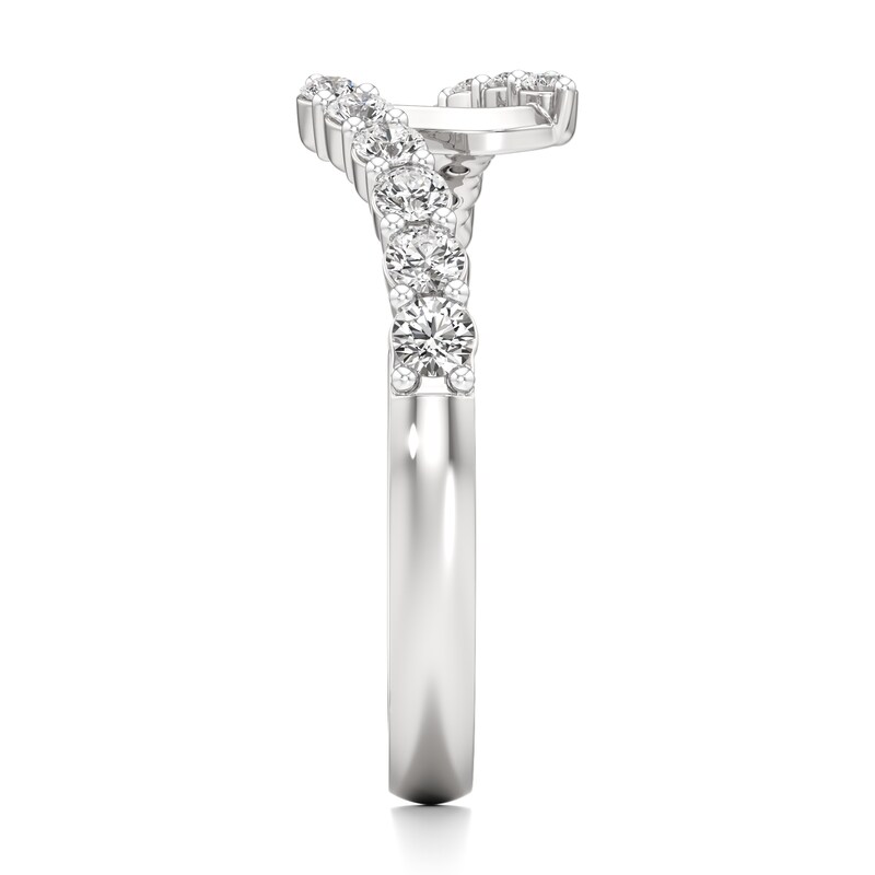 Main Image 3 of J'Lure Lab-Grown Diamond Contour Wedding Band 1/2 ct tw 18K White Gold
