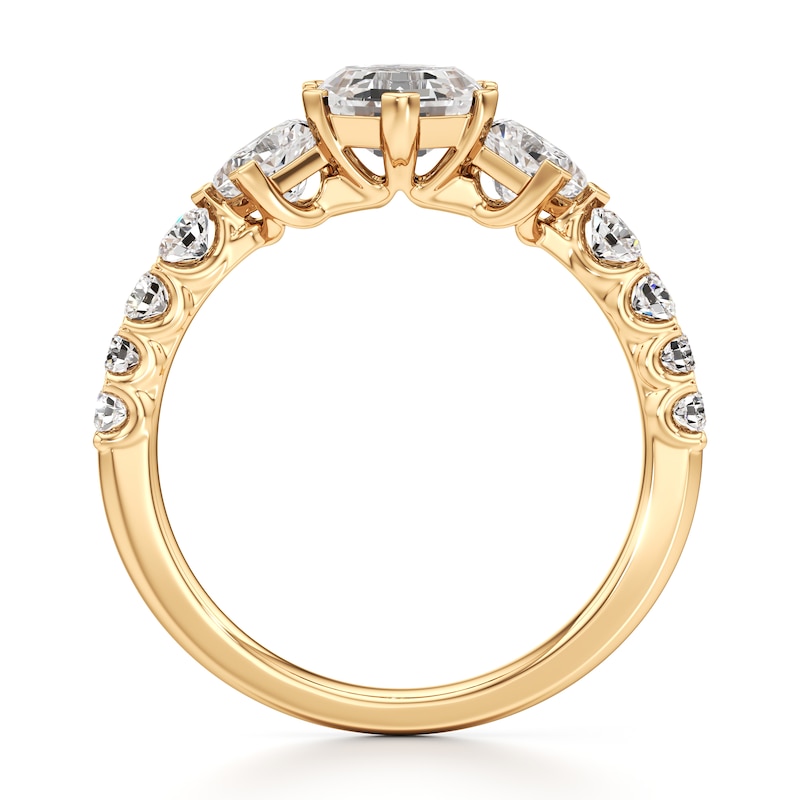 Main Image 2 of J'Lure Hexagon Step-Cut Lab-Grown Diamond Engagement Ring 1-7/8 ct tw 18K Yellow Gold