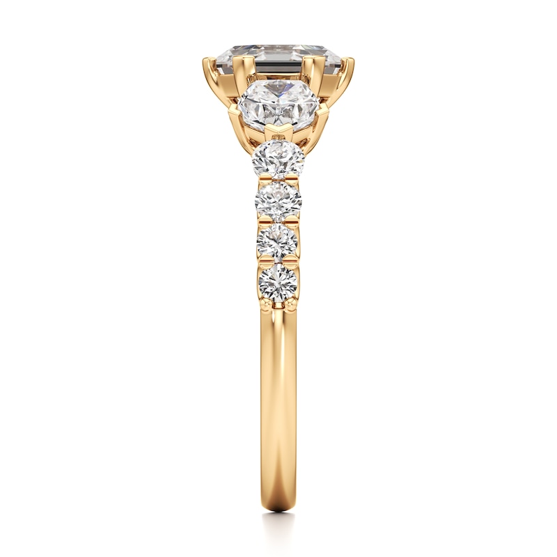Main Image 3 of J'Lure Hexagon Step-Cut Lab-Grown Diamond Engagement Ring 1-7/8 ct tw 18K Yellow Gold