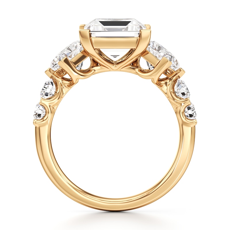 Main Image 2 of J'Lure Carre Step-Cut Lab-Grown Diamond Engagement Ring 4-3/4 ct tw 18K Yellow Gold