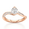 Thumbnail Image 1 of J'Lure Hexagon Brilliant-Cut Lab-Grown Diamond Bypass Engagement Ring 1-1/6 ct tw 18K Rose Gold