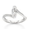 Thumbnail Image 1 of J'Lure Moval Old-Cut Lab-Grown Diamond Bypass Engagement Ring 1-1/6 ct tw 18K White Gold