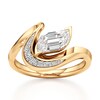 Thumbnail Image 1 of J'Lure Leaf Step-Cut Lab-Grown Diamond Engagement Ring 1 ct tw 18K Yellow Gold