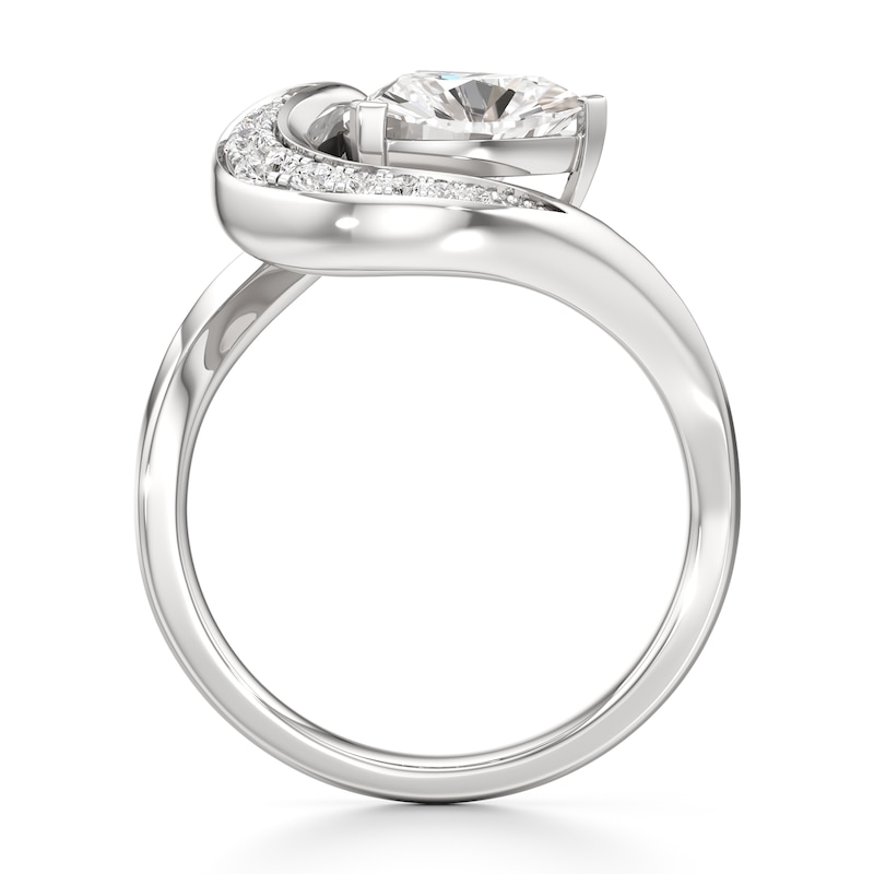 Main Image 2 of J'Lure Trillion Curved Brilliant-Cut Lab-Grown Diamond Engagement Ring 2 ct tw 18K White Gold