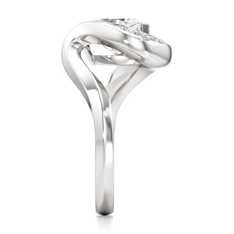 Main Image 3 of J'Lure Trillion Curved Brilliant-Cut Lab-Grown Diamond Engagement Ring 2 ct tw 18K White Gold