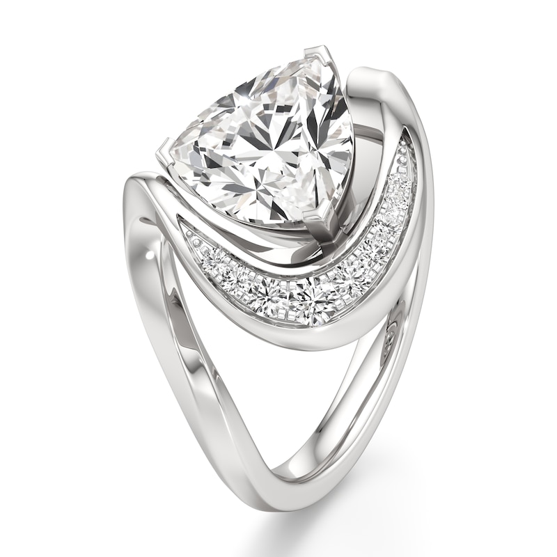 Main Image 4 of J'Lure Trillion Curved Brilliant-Cut Lab-Grown Diamond Engagement Ring 2 ct tw 18K White Gold