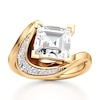 Thumbnail Image 1 of J'Lure Carre Step-Cut Lab-Grown Diamond Engagement Ring 3 ct tw 18K Yellow Gold