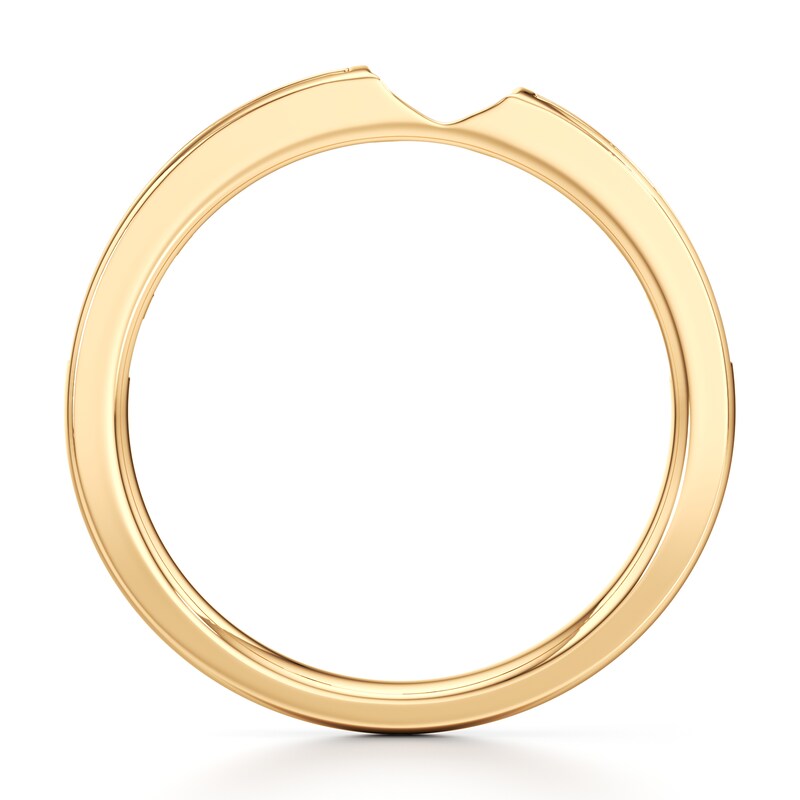 Main Image 2 of J'Lure Baguette-Cut Lab-Grown Diamond Contour Wedding Band 3/8 ct tw 18K Yellow Gold