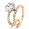 Thumbnail Image 4 of J'Lure Hexagon Step-Cut Lab-Created Diamond Spiral Engagement Ring 2-1/2 ct tw 18K Yellow Gold