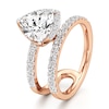 Thumbnail Image 4 of J'Lure Trillion Curved Brilliant-Cut Lab-Grown Diamond Spiral Engagement Ring 2-5/8 ct tw 18K Rose Gold