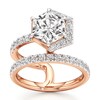 Thumbnail Image 1 of J'Lure Hexagon Brilliant-Cut Lab-Grown Diamond Spiral Engagement Ring 3-3/4 ct tw 18K Rose Gold