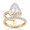 Thumbnail Image 1 of J'Lure Shield Step-Cut Lab-Grown Diamond Spiral Engagement Ring 3-7/8 ct tw 18K Yellow Gold