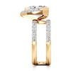 Thumbnail Image 3 of J'Lure Shield Step-Cut Lab-Grown Diamond Spiral Engagement Ring 3-7/8 ct tw 18K Yellow Gold