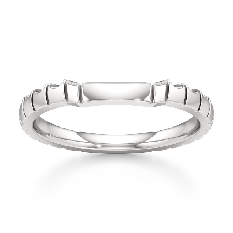 Main Image 1 of J'Lure Contour Wedding Band 18K White Gold