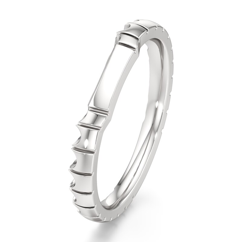 Main Image 4 of J'Lure Contour Wedding Band 18K White Gold