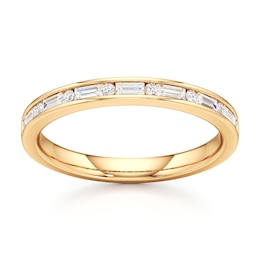J'Lure Baguette & Round-Cut Lab-Grown Diamond Wedding Band 1/3 ct tw 18K Yellow Gold