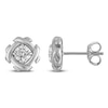 Thumbnail Image 1 of Unspoken Diamond Solitaire Stud Earrings 1/2 ct tw 14K White Gold (I1/I)