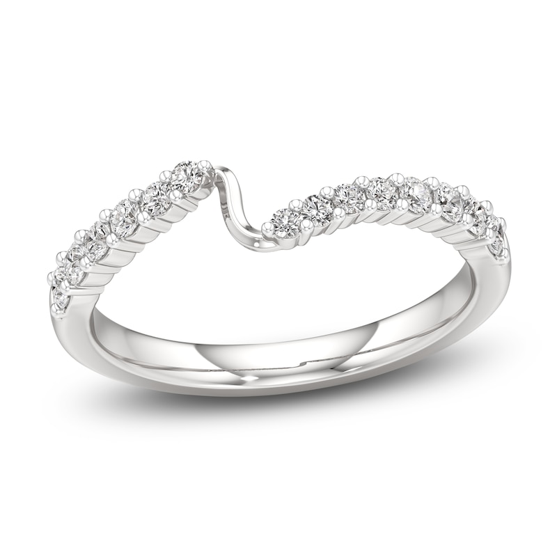 Main Image 1 of J'Lure Lab-Grown Diamond Contour Wedding Band 1/4 ct tw 18K White Gold