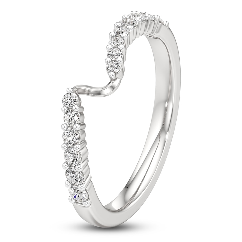 Main Image 2 of J'Lure Lab-Grown Diamond Contour Wedding Band 1/4 ct tw 18K White Gold