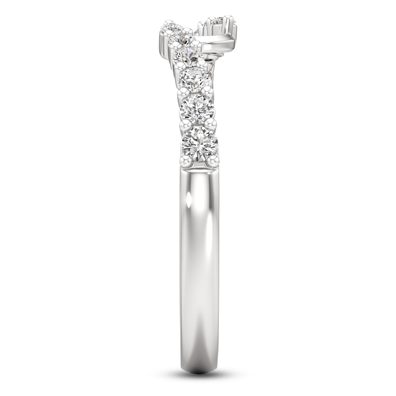 Main Image 3 of J'Lure Lab-Grown Diamond Contour Wedding Band 1/4 ct tw 18K White Gold