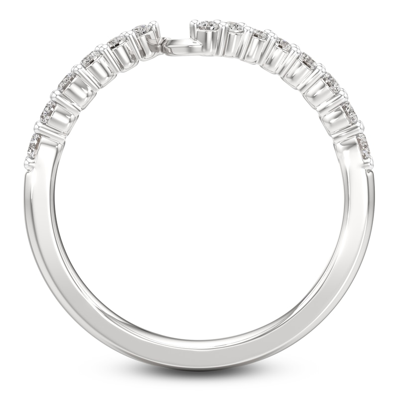 Main Image 4 of J'Lure Lab-Grown Diamond Contour Wedding Band 1/4 ct tw 18K White Gold