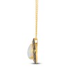 Thumbnail Image 2 of Le Vian Silhouette Elongated Pear-Shaped Natural Opal Necklace 3/8 ct tw Diamonds 14K Honey Gold 19"