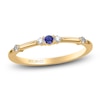 Thumbnail Image 1 of ArtCarved Natural Blue Sapphire & Diamond Anniversary Ring 1/15 ct tw 14K Yellow Gold
