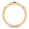 Thumbnail Image 3 of ArtCarved Natural Blue Sapphire & Diamond Anniversary Ring 1/15 ct tw 14K Yellow Gold