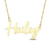 Thumbnail Image 1 of Script Nameplate Necklace 14K Yellow Gold 18"