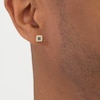 Thumbnail Image 3 of Men's Brown & White Multi-Diamond Stud Earrings 1/4 ct tw 10K Yellow Gold