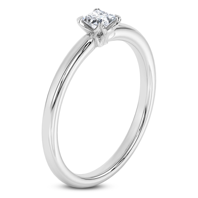 Main Image 2 of Certified Princess-Cut Diamond Solitaire Engagement Ring 1/2 ct tw Platinum (VS2/F)