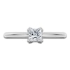 Thumbnail Image 3 of Certified Princess-Cut Diamond Solitaire Engagement Ring 1/2 ct tw Platinum (VS2/F)