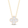 Thumbnail Image 1 of Diamond Clover Necklace 3/8 ct tw 10K Yellow Gold 18"
