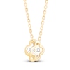 Thumbnail Image 4 of Diamond Clover Necklace 3/8 ct tw 10K Yellow Gold 18"
