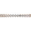 Thumbnail Image 2 of Emerald-Cut Lab-Grown Diamond Tennis Bracelet 5 ct tw 14K Rose Gold 7"
