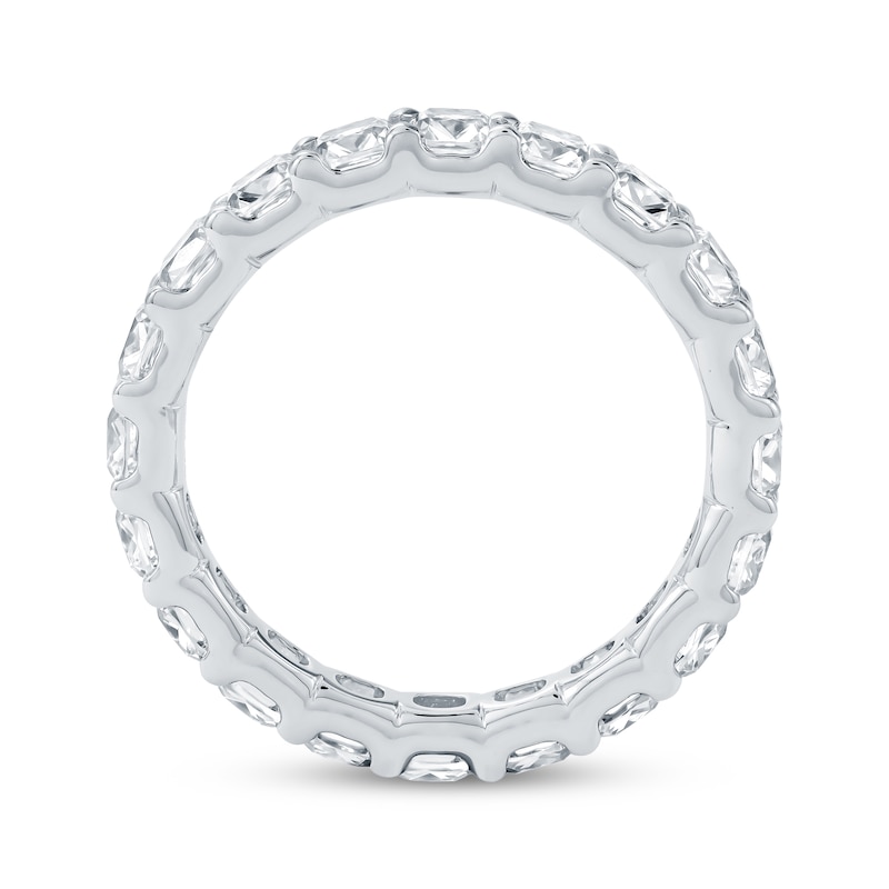 Main Image 3 of Cushion-Cut Lab-Grown Diamond Eternity Band 3-1/4 - 4 ct tw Platinum