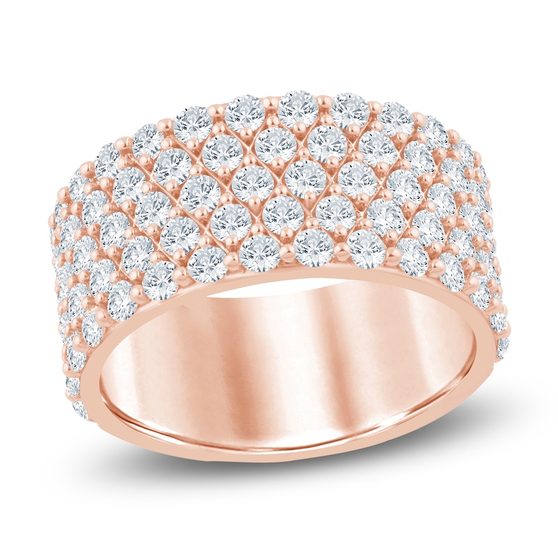 Main Image 1 of Lab-Grown Diamond Multi-Row Anniversary Ring 2 ct tw 14K Rose Gold
