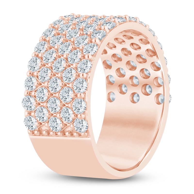 Main Image 2 of Lab-Grown Diamond Multi-Row Anniversary Ring 2 ct tw 14K Rose Gold