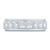 Thumbnail Image 3 of Men's Lab-Grown Diamond Stepped Edge Band 2 ct tw 14K White Gold