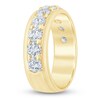 Thumbnail Image 2 of Men's Lab-Grown Diamond Stepped Edge Band 3 ct tw 14K Yellow Gold