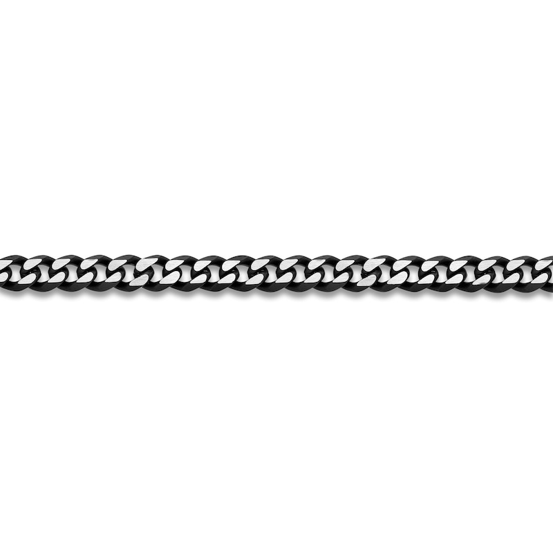 Main Image 2 of Curb Chain Necklace 8mm Stainless Steel & Black Ion Plating 30"