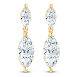 Pnina Tornai Marquise-Cut Lab-Grown Diamond Dangle Earrings 1-1/4 ct tw 14K Yellow Gold