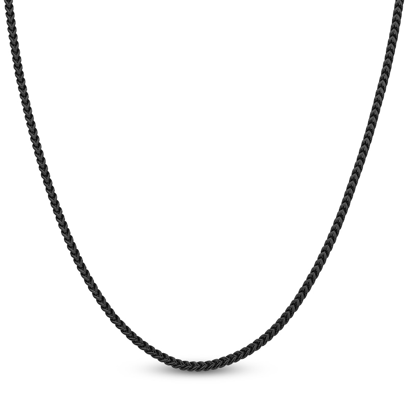 Main Image 1 of Foxtail Chain Necklace 2.5mm Black Ion-Plated Stainless Steel 30"