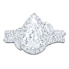 Thumbnail Image 3 of Pear-Shaped Lab-Grown Diamond Halo Engagement Ring 3 ct tw 14K White Gold