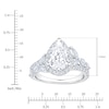 Thumbnail Image 4 of Pear-Shaped Lab-Grown Diamond Halo Engagement Ring 3 ct tw 14K White Gold