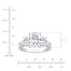 Thumbnail Image 4 of Cushion-Cut Lab-Grown Diamond Three-Stone Engagement Ring 4-1/4 ct tw 14K White Gold