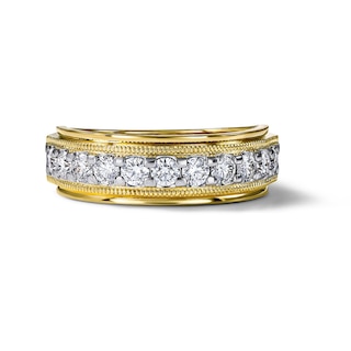 Chosen Men's Diamond Anniversary Band 1 ct tw Round 14K Yellow Gold