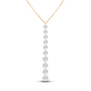 Jared Signature Collection Lab-Grown Diamond Graduated Drop Necklace 1-1/2 ct tw 14K Yellow Gold 18"