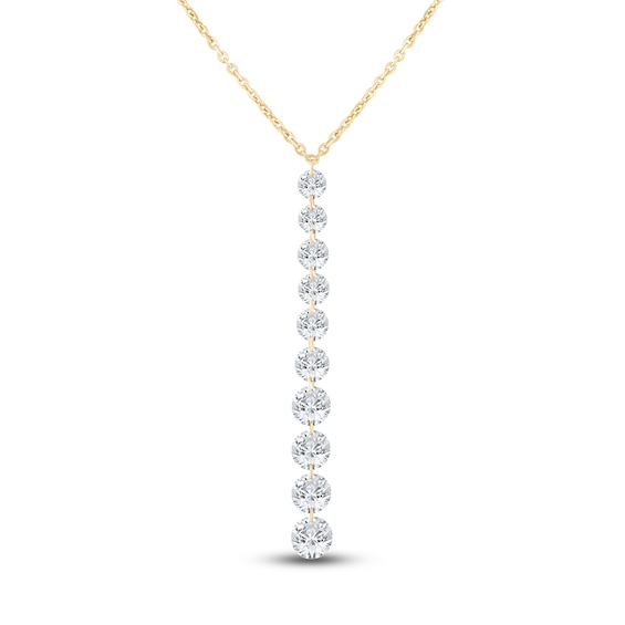 Jared Signature Collection Lab-Grown Diamond Graduated Drop Necklace 1-1/2 ct tw 14K Yellow Gold 18"