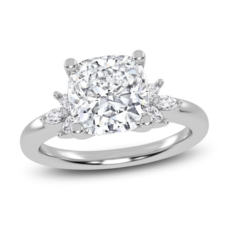 Cushion-Cut Lab-Grown Diamond Engagement Ring 3-1/6 ct tw 14K White Gold